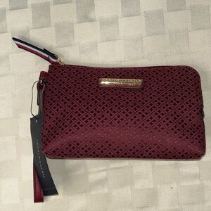 Tommy Hilfiger Red Patterned Wristlet